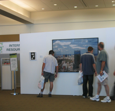 People viewing the image at SIGGRAPH